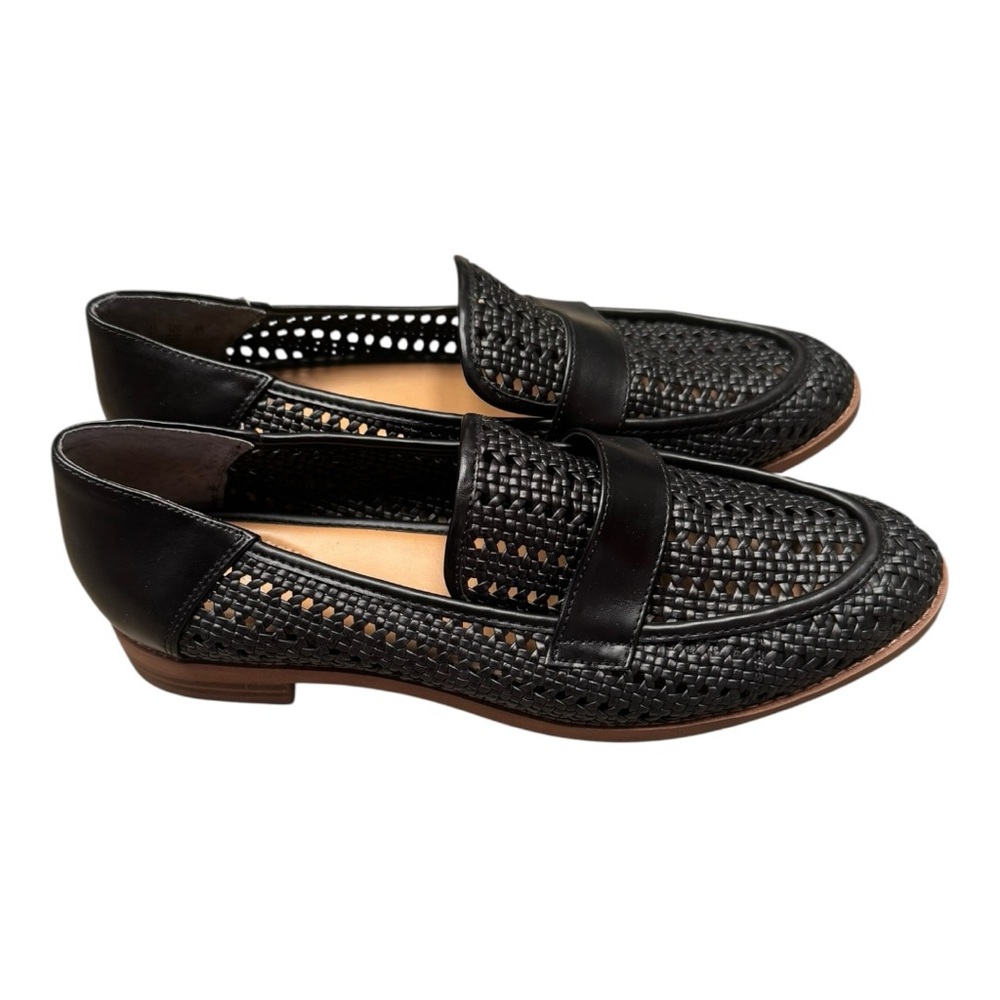 Franco Sarto Halton Penny Loafers Black Woven Loafers Size 8.5 - Picture 6 of 6